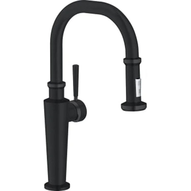 Kitchen Faucet Absinthe Side Lever 1 Lever Matte Black 1.75 Gallons per Minute