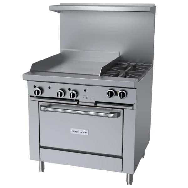 Garland Starfire Pro G36-2G24R 36" Range with 24" Griddle, 2 Burners & Standard Oven Natural Gas 140,000 BTU*