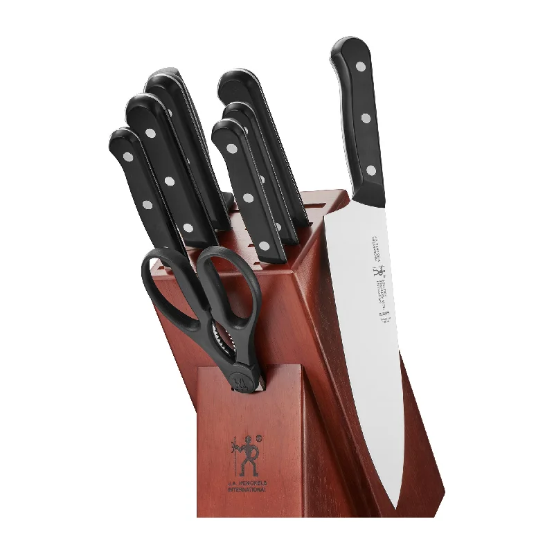 J.A. Henckels International Solution 10pc Knife Block Set