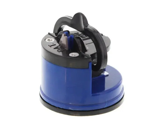 Knife Sharpener W Suction Base Blue