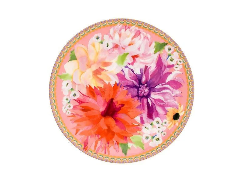 Maxwell & Williams Teas & C's Dahlia Daze Coupe Plate 19.5cm Pink