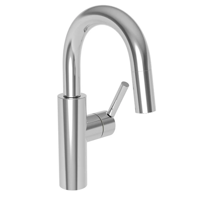 Bar Faucet East Linear 1 Lever ADA Satin Gold PVD Pull-Down Swivel Brass Spout Height 7-1/2 Inch 1.8 Gallons per Minute