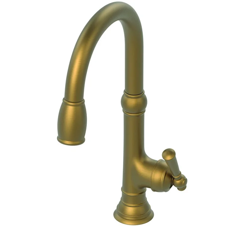 Kitchen Faucet Jacobean 1 Lever ADA Satin Bronze PVD Pull Down Spout Height 9-4/5 Inch 1.8 Gallons per Minute