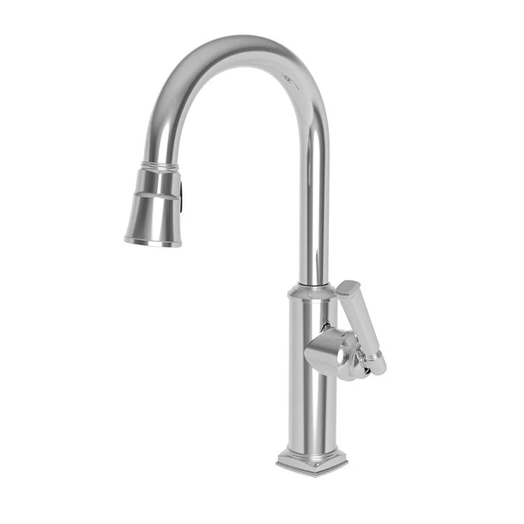 Kitchen Faucet Zemora 1 Lever ADA Antique Brass Pull Down Spout Height 10-4/9 Inch 1.8 Gallons per Minute