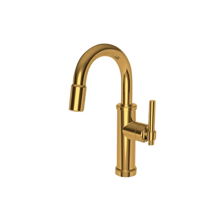 Bar Faucet Seager 1 Lever ADA Satin Bronze PVD Pull Down Swivel Brass Spout Height 8-2/3 Inch 1.8 Gallons per Minute