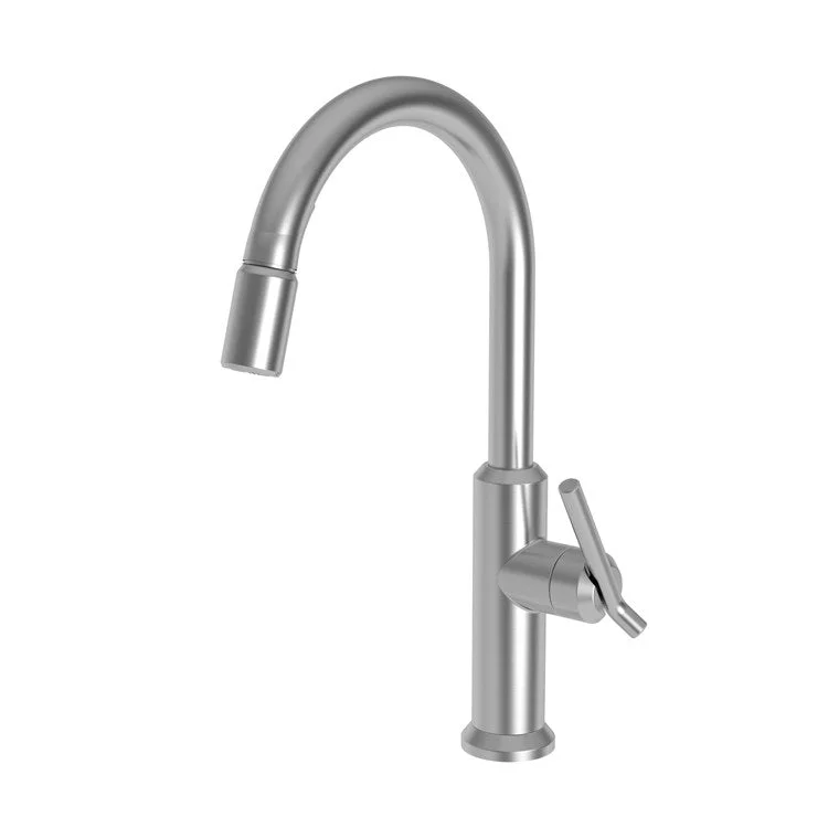 Kitchen Faucet Jeter 1 Lever ADA Stainless Steel PVD Pull Down Spout Height 10-7/9 Inch 1.8 Gallons per Minute