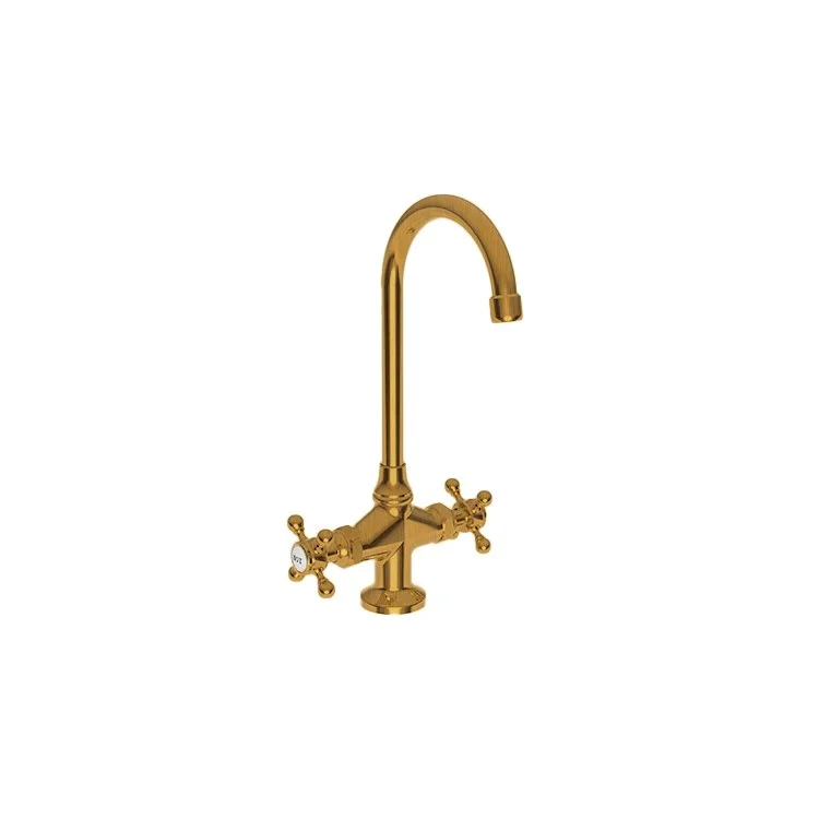 Bar Faucet Chesterfield 2 Cross ADA Satin Bronze PVD Spout Height 10 Inch