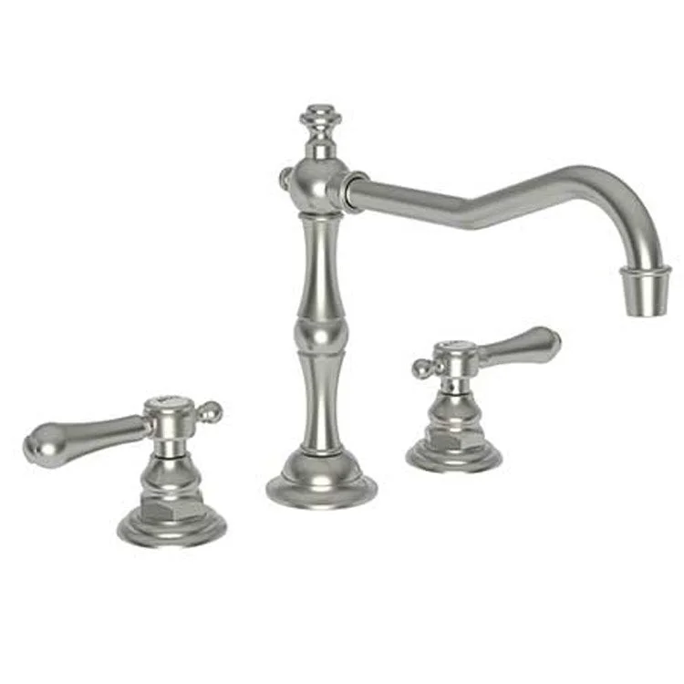 Kitchen Faucet Chesterfield 8 Inch Spread 2 Lever ADA Satin Nickel PVD Spout Height 5-13/16 Inch Spout Reach 9-1/2 Inch 1.8 Gallons per Minute