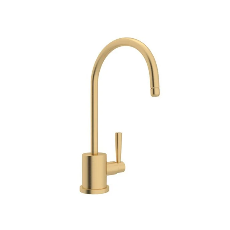 Filter Faucet Holborn 1 Lever Satin English Gold Swivel C-Spout 0.5 Gallon per Minute