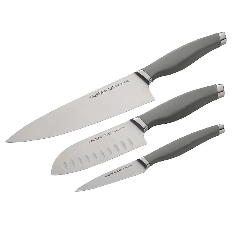 Rachael Ray Cutlery 3-Piece Knife Set Gray