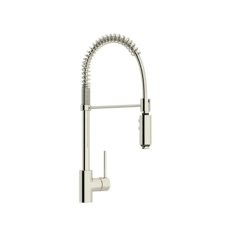 Kitchen Faucet Pirellone Pull Down 1 Metal Side Lever Polished Nickel 1.8 Gallons per Minute Column Spout