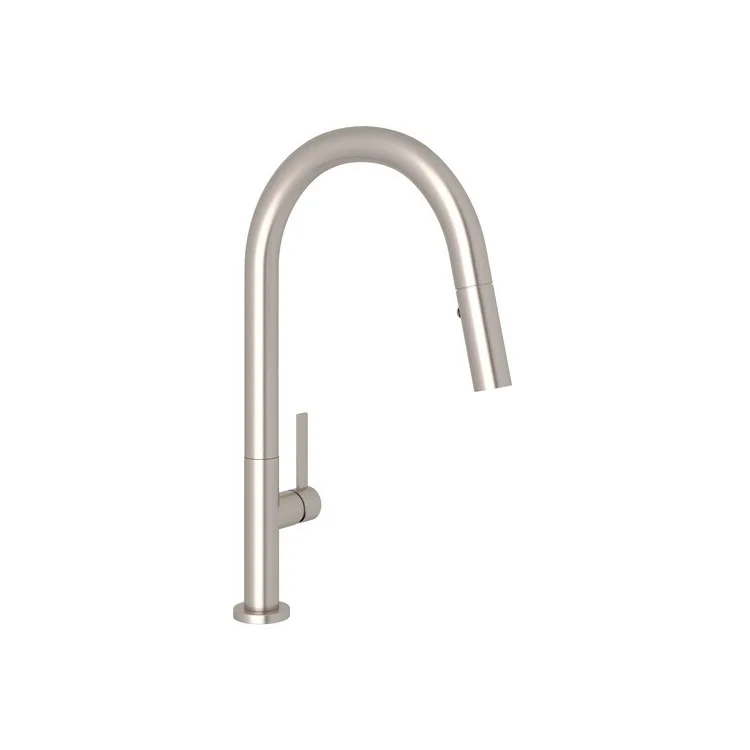 Kitchen Faucet Lux Pull Down 1 Metal Lever Satin Nickel 8-9/32 Inch 1.8 Gallons per Minute