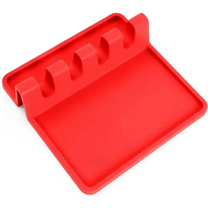 Silicone Utensil Rest with Drip Pad for Multiple Utensils