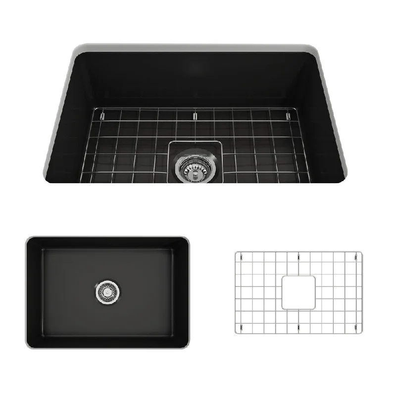 Sotto 26.75" x 19" x 10" Single-Basin Undermount Kitchen Sink in Matte Black