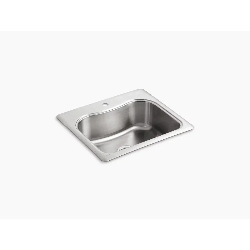 Staccato 22" x 25" x 8.31" Stainless Steel Single Basin Drop-In Kitchen Sink