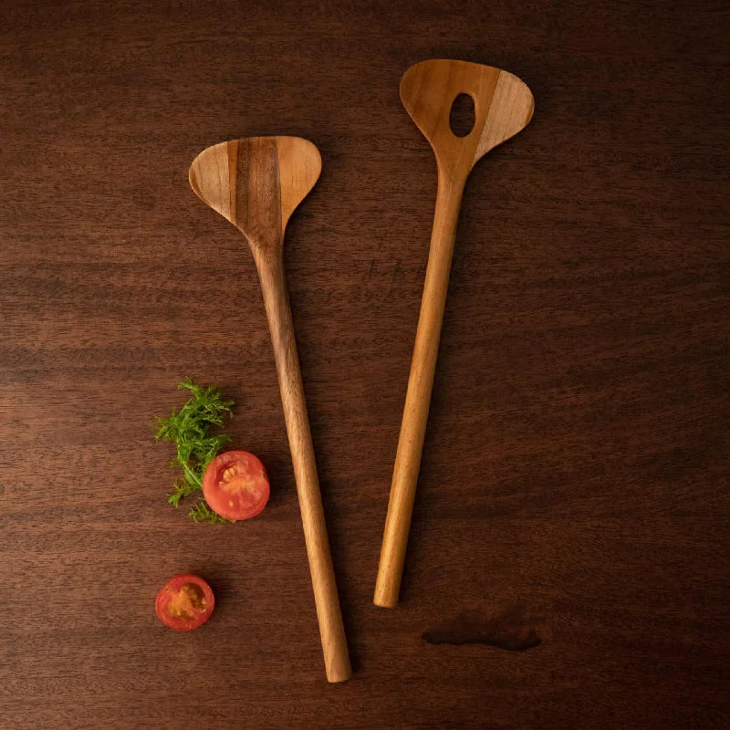 Teak Salad Spoon S/2 Natural