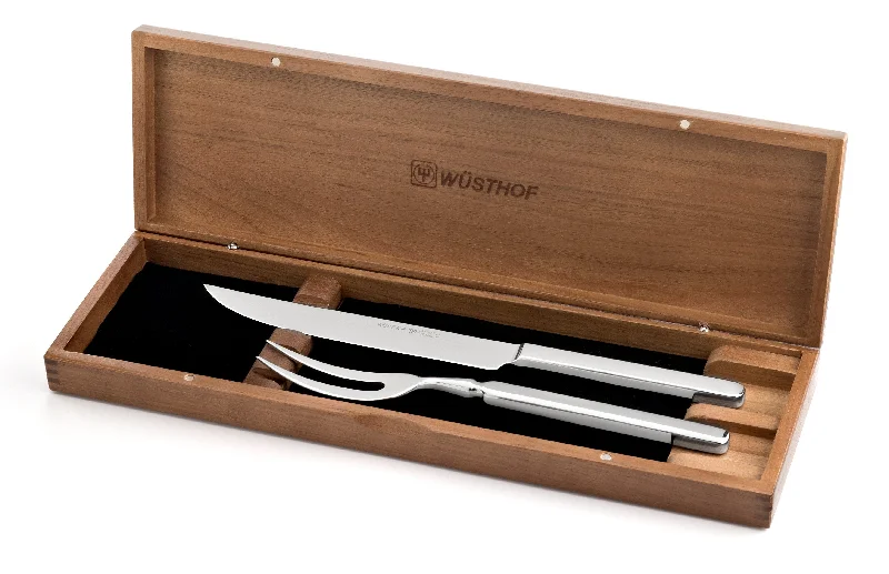 Wusthof 2PC Carving Set w/Walnut Chest