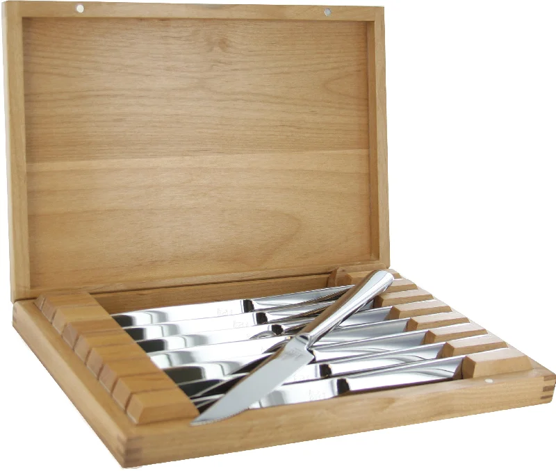 Zwilling J.A. Henckels - 8 Pc Stainless Steak Knife Set W/Wood Presentation Case