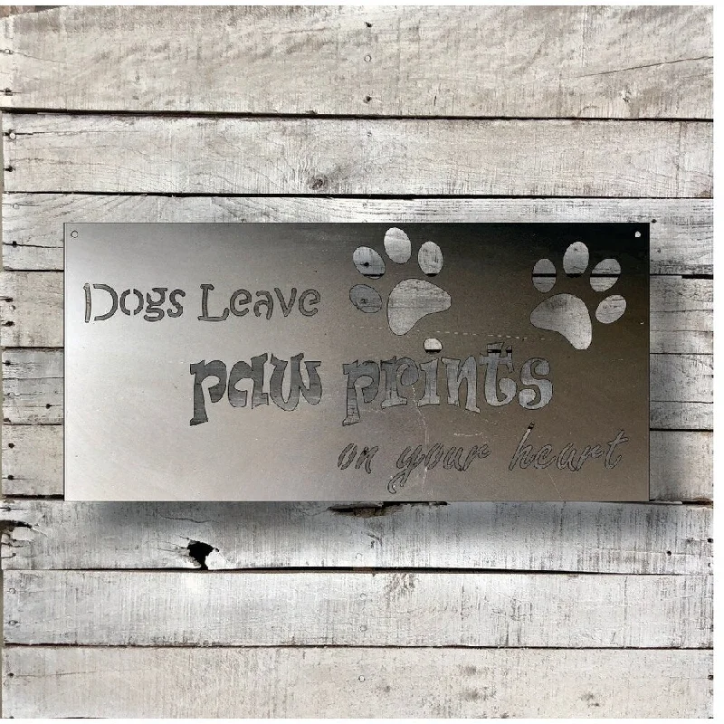 Paw Prints - Natural Steel Wall Décor